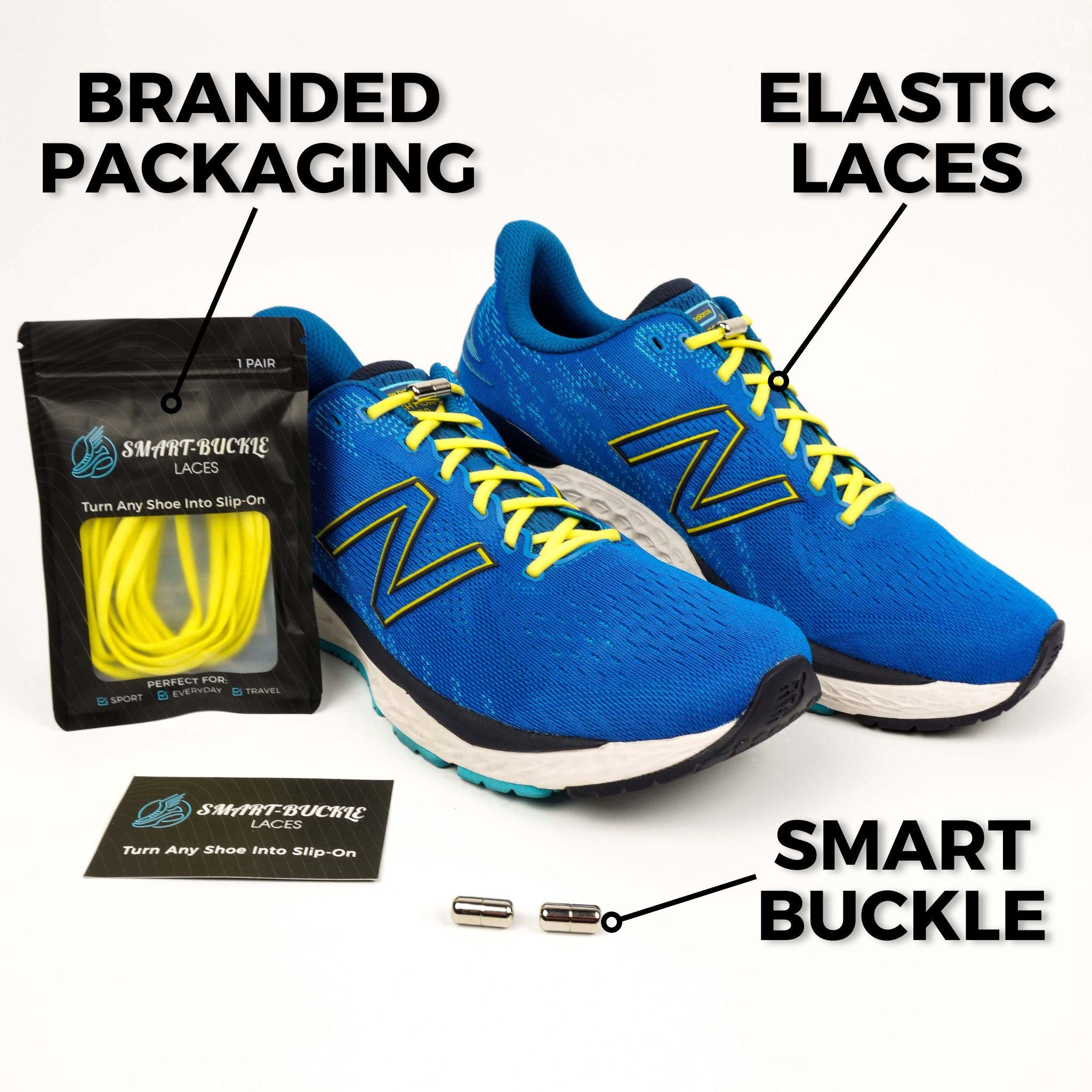 Smart-Buckle Laces installed on sneaker